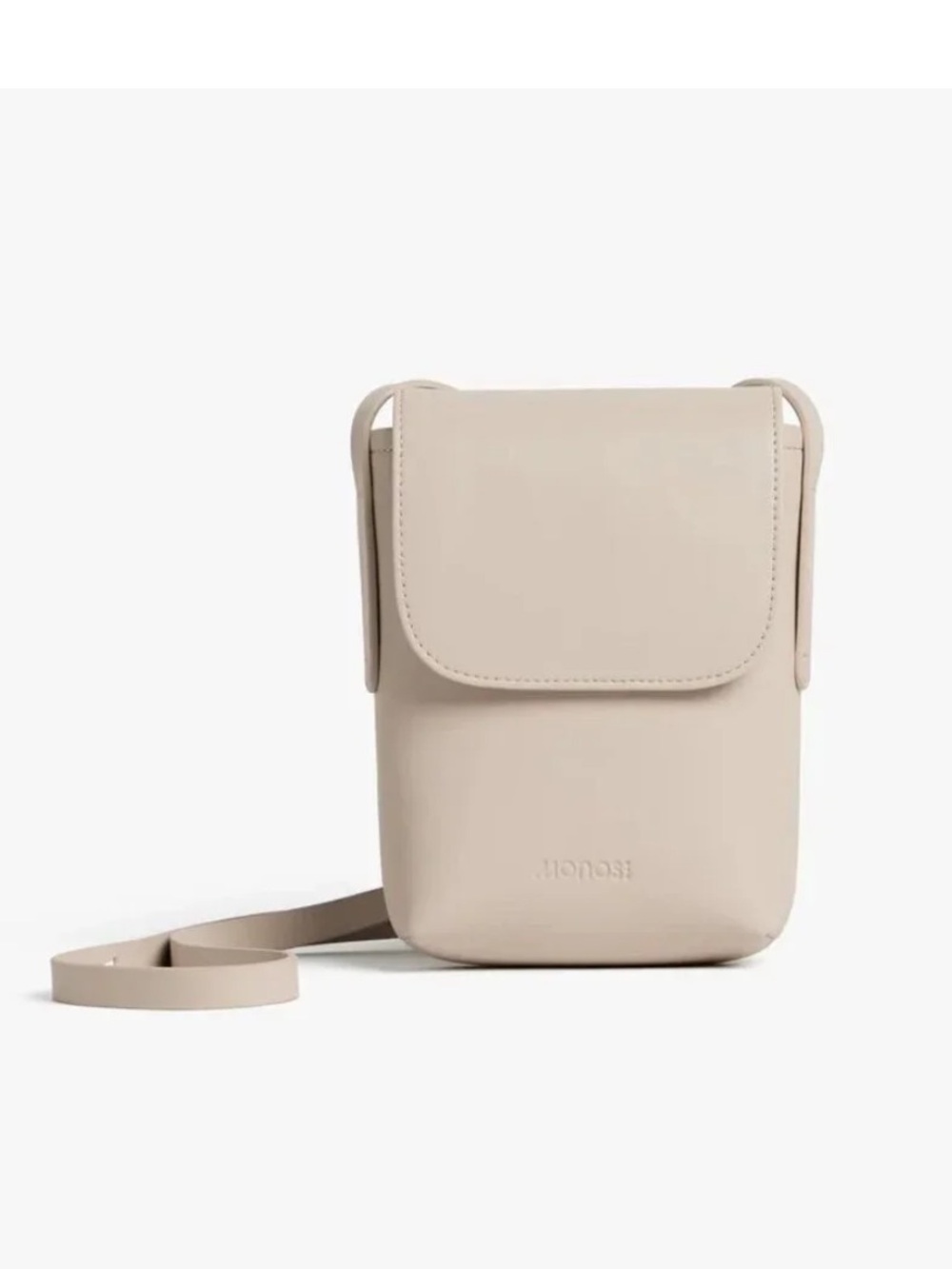 Monos Metro Mini Crossbody Vegan Leather Ivory (Light Beige) Bag NWOT